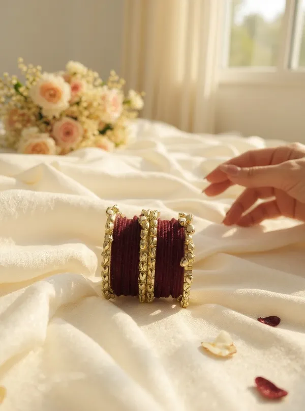 Maroon_Aluminium_Ghungaroo_Bangle_Set_For_Women