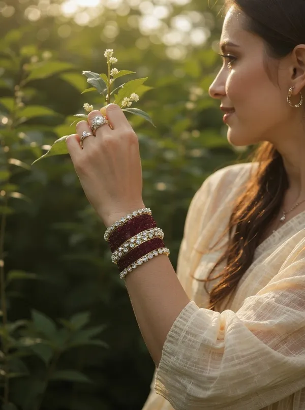 Maroon_Aluminium_Stone_Bangle_Set_For_Women