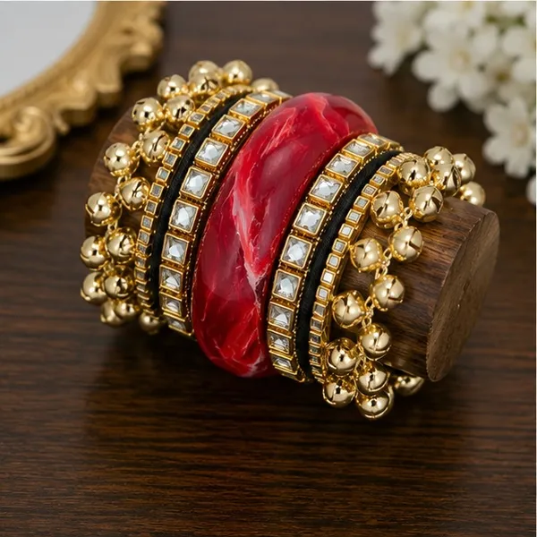 Red_Ghungaroo_Stone_Bangle_Set_For_Women