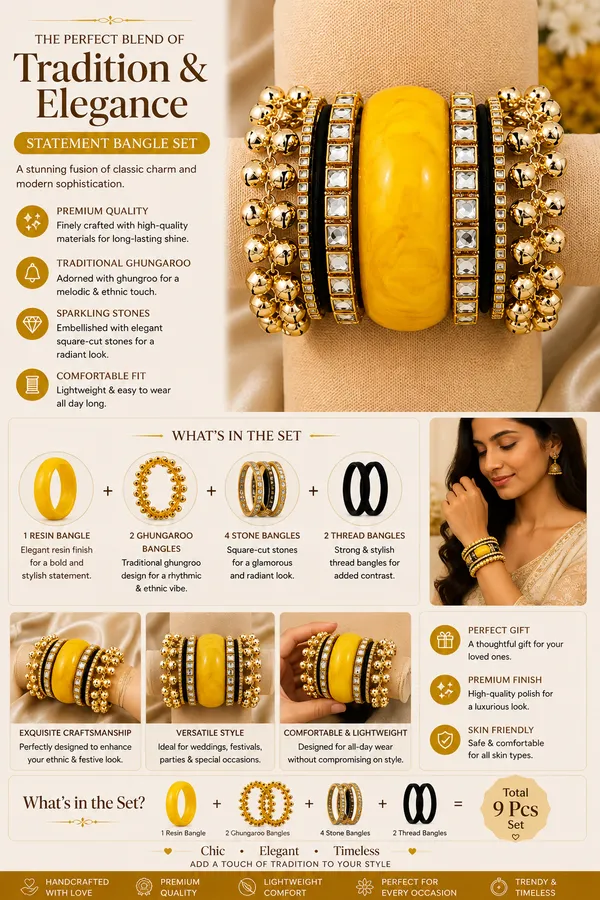 Yellow_Resin_Traditional_Bangle_Set_For_Women