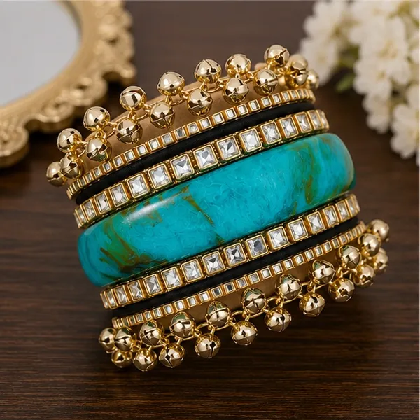 Gold_Tone_Traditional_Bangle_Set_For_Women
