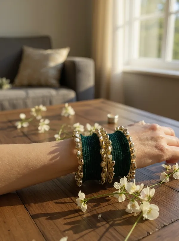 Green_Traditional_Ghungaroo_Bangle_Set_For_Women