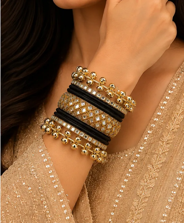 Gold_Tone_Traditional_Bangle_Set_For_Women