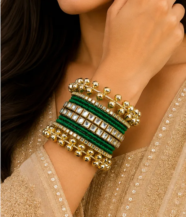 Green_Traditional_Ghungroo_Bangle_Set_For_Women