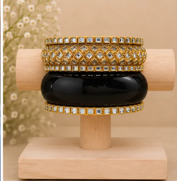 Gold_Tone_Stone_Resin_And_Lac_Bangle_Set_For_Women