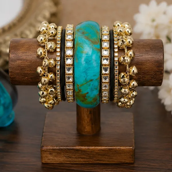 Gold_Tone_Traditional_Bangle_Set_For_Women