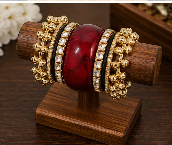 Red_Gold_Tone_Embellished_Bangle_Set_For_Women