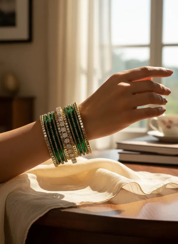 Green_Glass_Stone_Bangle_Set_For_Women