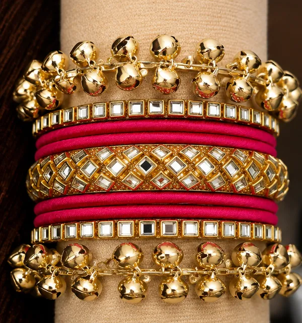 Gold_Tone_Traditional_Bangle_Set_For_Women