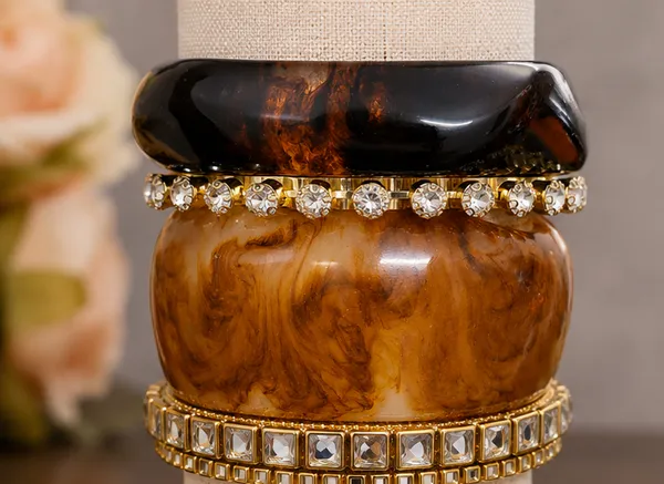 Brown_Marble_Effect_Stone_Studded_Bangle_Set_For_Women