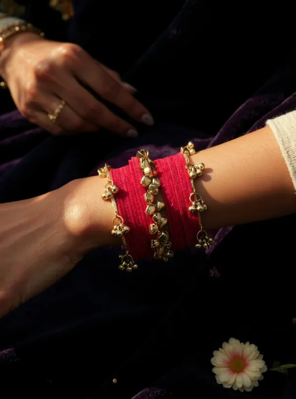 Pink_Aluminium_Traditional_Bangle_Set_For_Women
