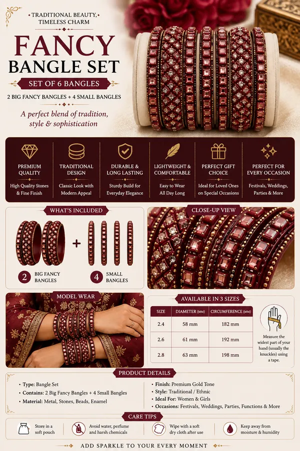 Maroon_Stone_Studded_Bangle_Set_For_Women