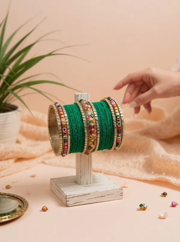 Green_Embellished_Traditional_Bangles_For_Women