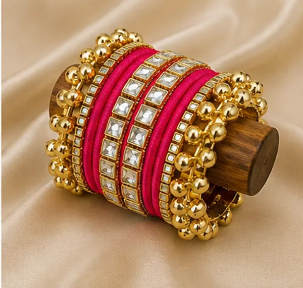 Red_Gold_Tone_Embellished_Bangle_Set_For_Women