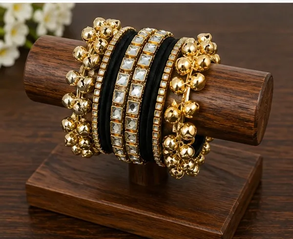 Gold_Tone_Ghungroo_Bangle_Set_For_Women