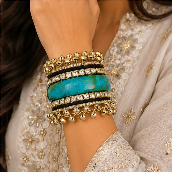 Gold_Tone_Traditional_Bangle_Set_For_Women