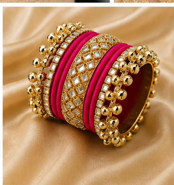Gold_Tone_Traditional_Bangle_Set_For_Women