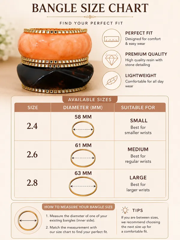 Orange_And_Black_Resin_Stone_Studded_Bangles_For_Women