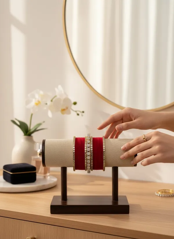 Red_Velvet_Embellished_Bangle_Set_For_Women