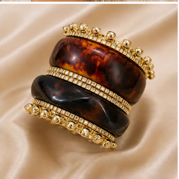 Brown_Resin_Gold_Tone_Bangle_Set_For_Women
