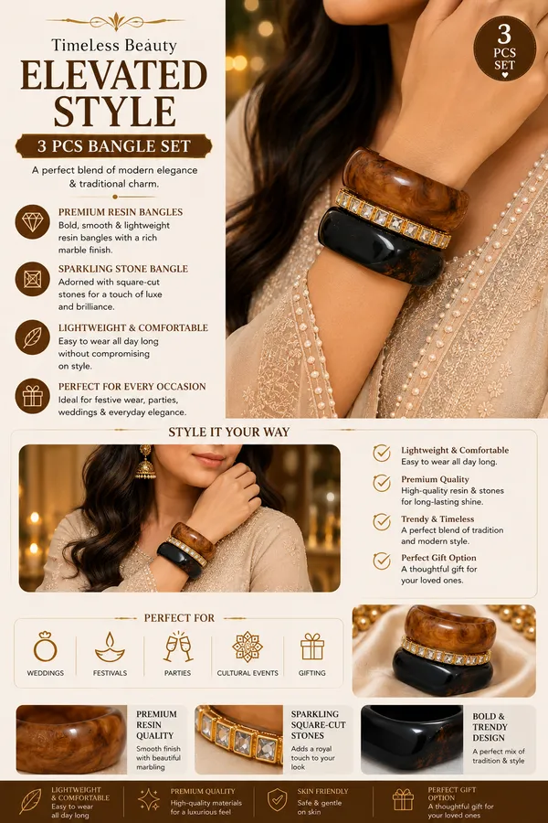 Brown_Resin_Stone_Bangle_Set_For_Women