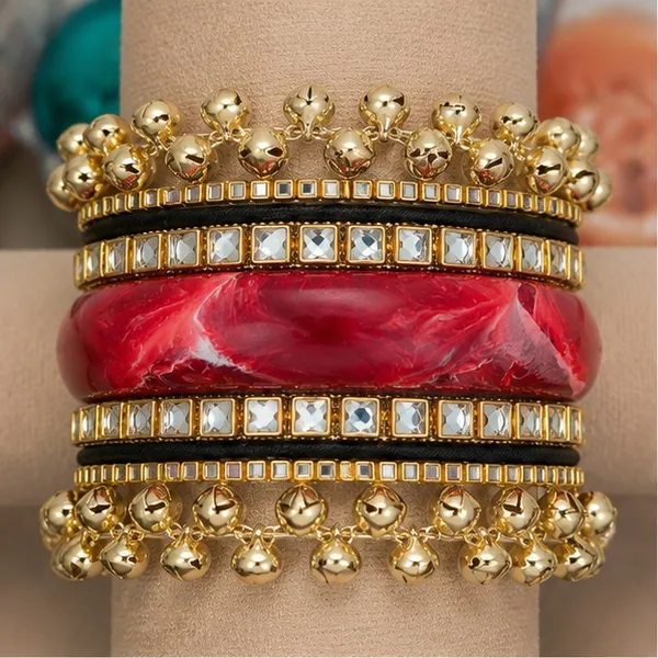 Red_Ghungaroo_Stone_Bangle_Set_For_Women