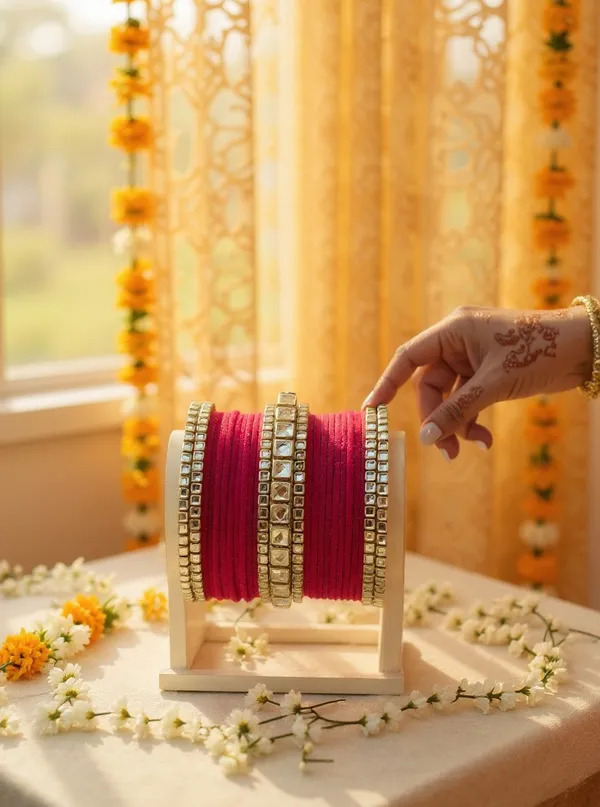 Red_Stone_Bangle_Set_For_Women