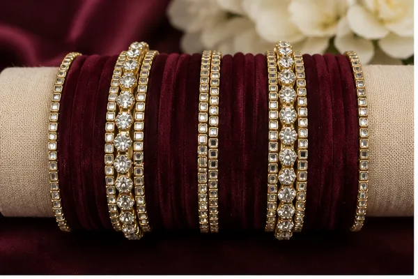 Maroon_Stone_Bangle_Set_For_Women