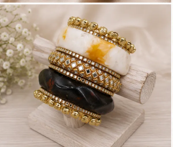 Gold_Tone_Designer_Bangle_Set_For_Women