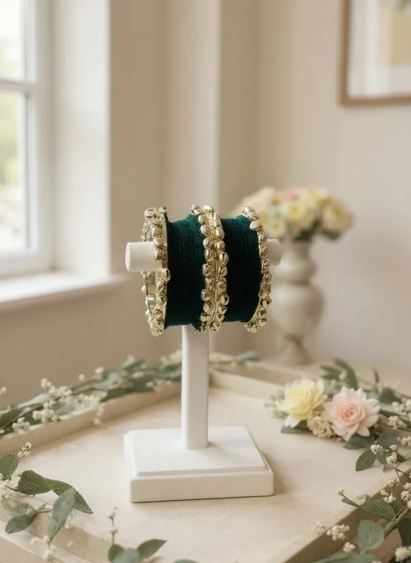 Green_Traditional_Ghungaroo_Bangle_Set_For_Women