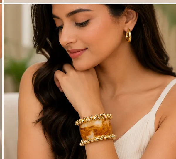 Gold_Tone_Resin_Bangle_Set_For_Women