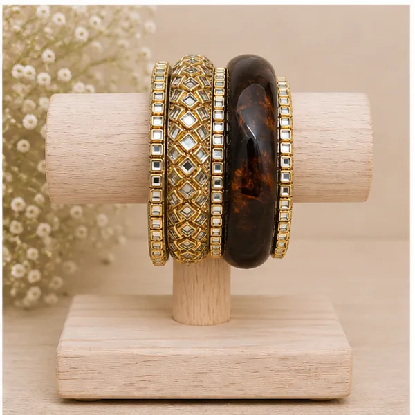 Gold_Tone_Designer_Bangle_Set_For_Women