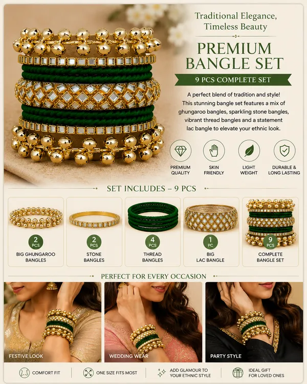 Green_Gold_Traditional_Bangle_Set_For_Women