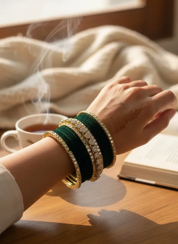 Green_Velvet_Embellished_Bangles_Set_For_Women