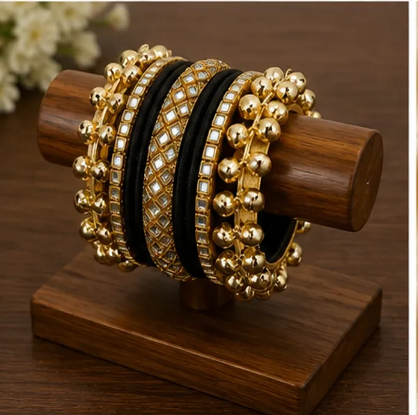 Gold_Tone_Traditional_Bangle_Set_For_Women