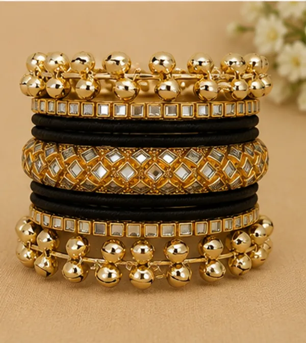 Gold_Tone_Traditional_Bangle_Set_For_Women