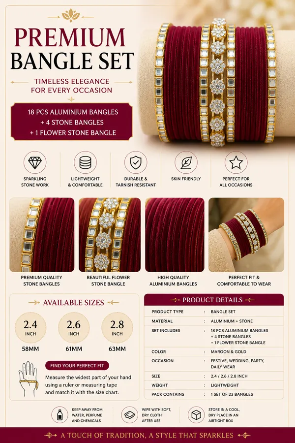 Maroon_Velvet_Embellished_Bangle_Set_For_Women