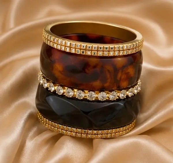 Black_Brown_Gold_Tone_Embellished_Bangle_Set_For_Women
