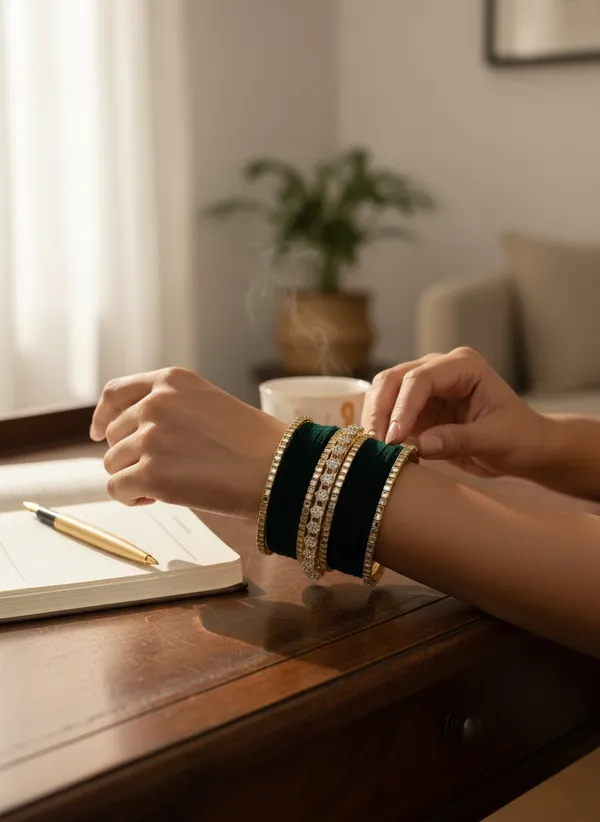 Green_Velvet_Embellished_Bangles_Set_For_Women