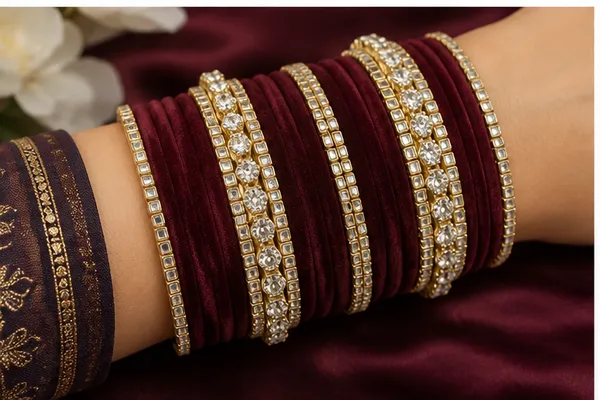 Maroon_Stone_Bangle_Set_For_Women