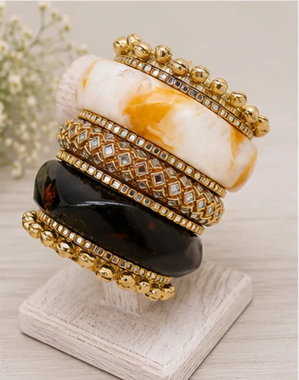 Gold_Tone_Designer_Bangle_Set_For_Women