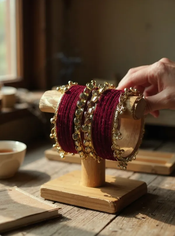 Maroon_Aluminium_Kashmiri_Bangle_Set_For_Women
