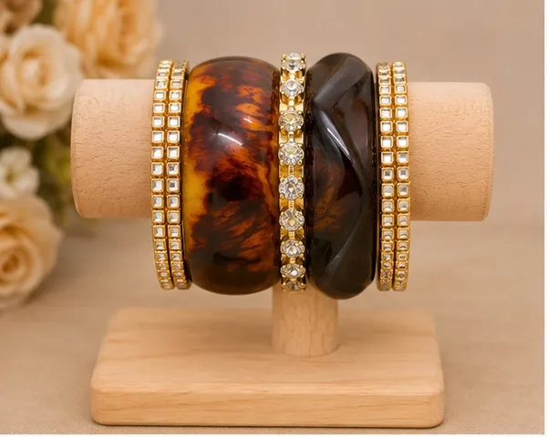 Black_Brown_Gold_Tone_Embellished_Bangle_Set_For_Women