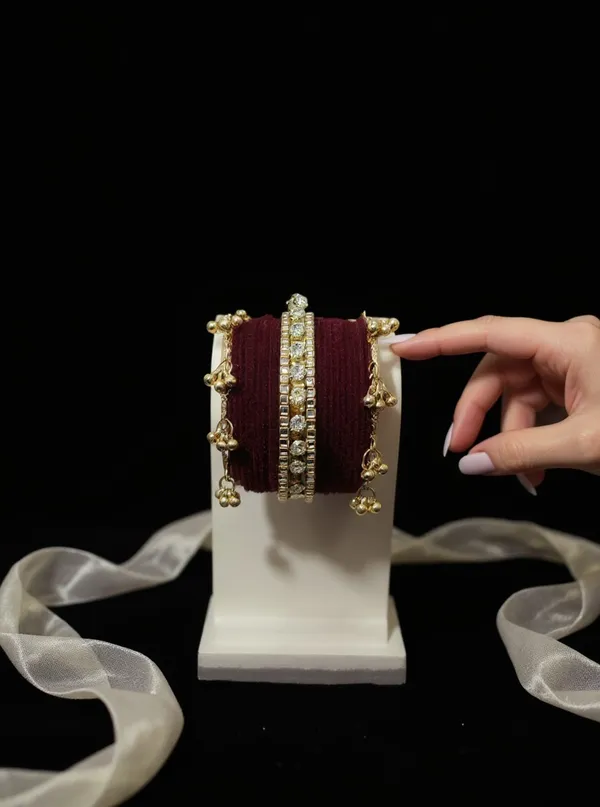 Maroon_Aluminum_Ghungaroo_Bangle_Set_For_Women