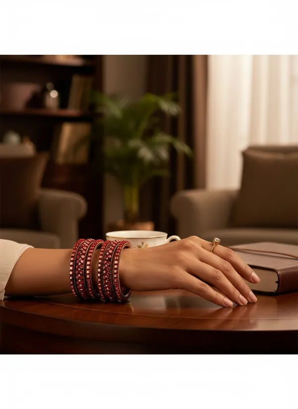 Maroon_Stone_Studded_Bangle_Set_For_Women