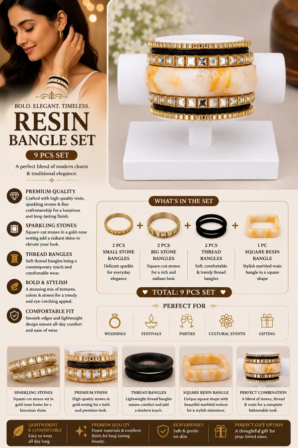 Gold_Tone_Resin_And_Thread_Bangle_Set_For_Women