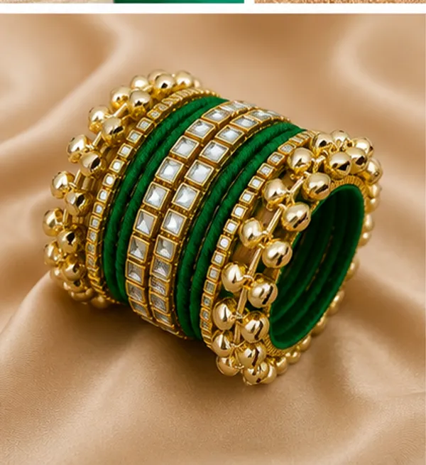 Green_Traditional_Ghungroo_Bangle_Set_For_Women