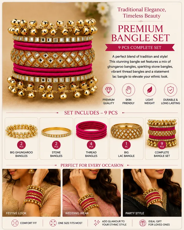 Gold_Tone_Traditional_Bangle_Set_For_Women