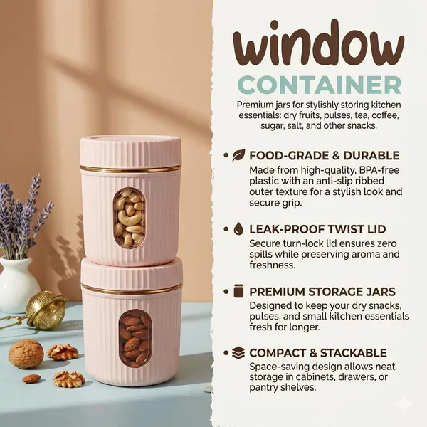 Dry_Fruit_Storage_Containers_With_Transparent_Window_Airtight_Food_Storage_Jars_For_Nuts_Almonds_Cashews_Snacks_Kitchen_Organization_Pink_Set_of_6