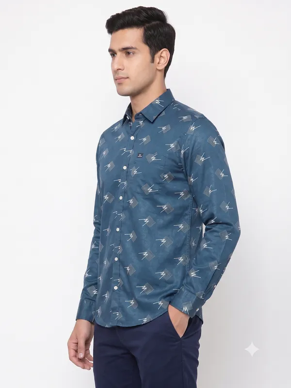 Club_London_Blue_party_wear_shirt_full_sleeves
